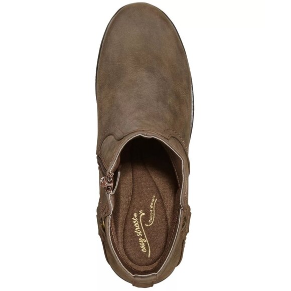 Easy Street Womens Dawnta Round Toe Inner Ankle Zipper Booties Brown Size 8M NIB - Picture 3 of 5